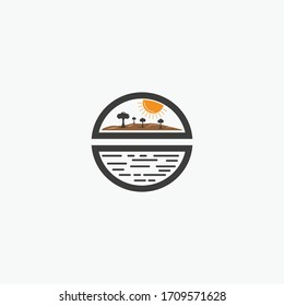 Vector de diseño de plantillas de logotipo de Sea Beach, Emblem, Concepto de diseño, símbolo creativo, icono