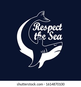 sea beach ocean waves deep discovery anchor sailboat wheel shark skilled sailor adventure logo custom line art t shirts apparel  template design
