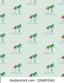 The sea and beach seamless patterns background.