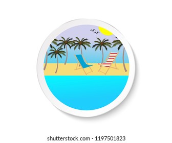 Sea beach sticker