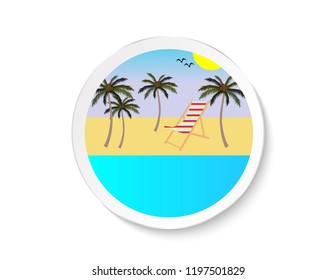 Sea beach sticker