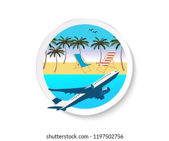 Sea beach sticker