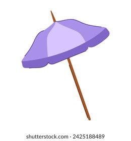 sea beach umbrella cartoon. parasol holiday, chair sand, sunshade object sea beach umbrella sign. isolated symbol vector illustration