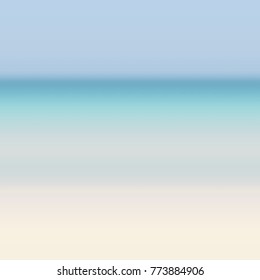 Sea beach under clear blue sky. Summer holiday relax background with copy space. Vector template design.