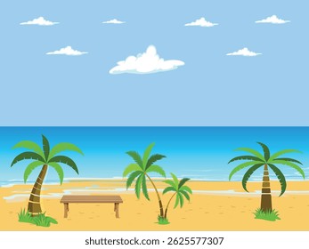 Projeto de arte vetorial de praia marítima
