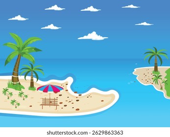 Sea beach vector background design