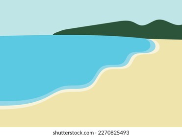 sea and beach vector illustartion