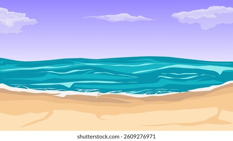 sea and beach vector illustration background