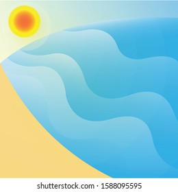 Sea beach vector image design