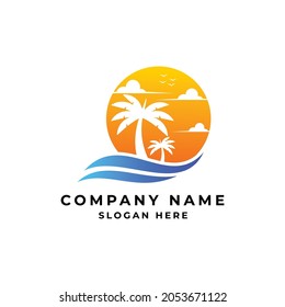 Design des Sea Beach-Logo 