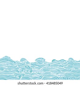 Sea beautiful nature pattern background vector illustration
