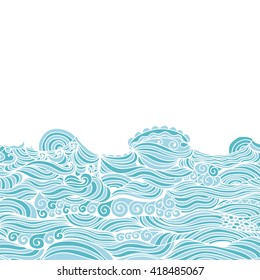 Sea beautiful nature pattern background vector illustration