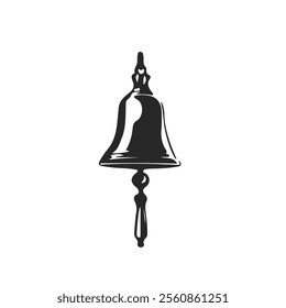 Sea Bell Silhouette Simple Black on White Illustration. Perfect for Home Decor, Wall Art, Posters, Tote bag or T-shirt Print, Sticker, Mobile Case, Social Media. Vector. Not AI