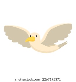 Sea bird fly icon cartoon vector. Port flight. Marine falcon