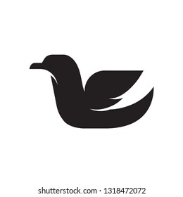 Sea bird logo template vector icon design