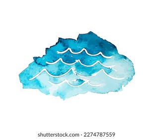 Objeto de manchas marinas. Ilustración vectorial. Mano dibujada