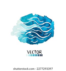 Sea blot object. Vector illustration. Hand Drawn