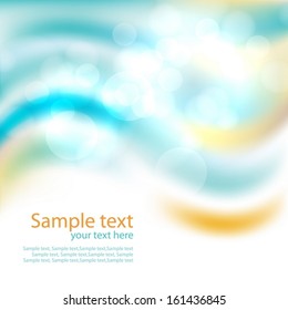 The sea, blue background with space for text. Vector EPS 10 illustration.