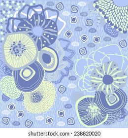 Sea blue background vector graphic illustration design art