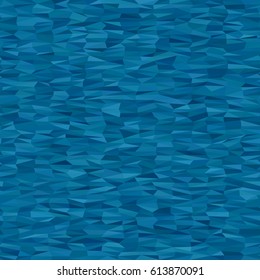 Sea blue gradient low poly triangles mosaic texture background. Seamless pattern. Abstract geometric vector illustration