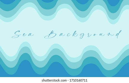 sea blue paper cut background design