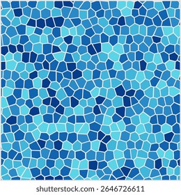 Padrão azul-mar grego mosaico telha textura fundo Roma antigo ornamento. Ilustração circular italiana da borda da onda de pedra. Vintage Mediterrâneo radial pavimento decoração.