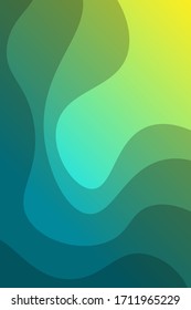 Sea blue vector template with abstract lines. Shining gradient illustration, blurred curved surfaces. The elegant design for brand book