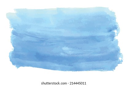 Sea blue watercolor for scrapbooking design. Vector illustration.