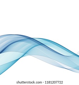 Sea blue wave. Abstract vector wave