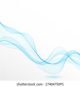 Sea blue wave. Abstract vector wave