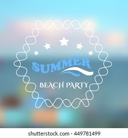 Sea blurred background. Vector illustration.