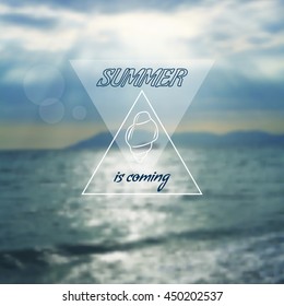 Sea blurred background. Vector illustration.