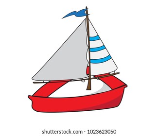 sea boat cartoon summer water travel icon ocean vector sign symbol 