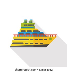 sea boat flat icon