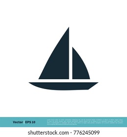Sea / Boat Icon Vector Logo Template Illustration Design. Vector EPS 10.