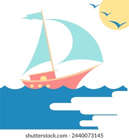 Sea boat is a soft and calm image for your impression.