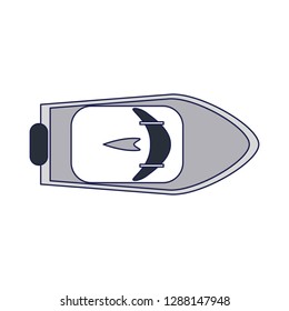 Sea boat topview