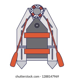 Sea boat topview