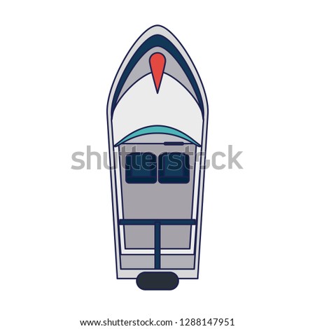 Sea boat topview