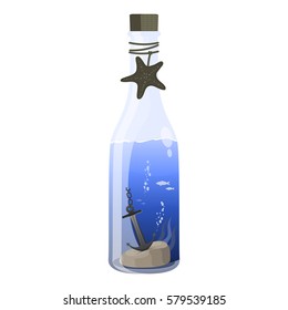 Sea in a Bottle vector and icon