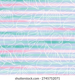 Sea bottom seamless pattern