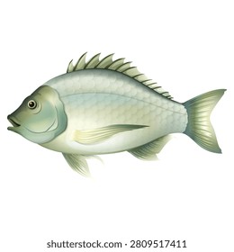 Sea Bream Fish art vector