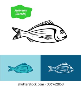 Sea bream silhouette