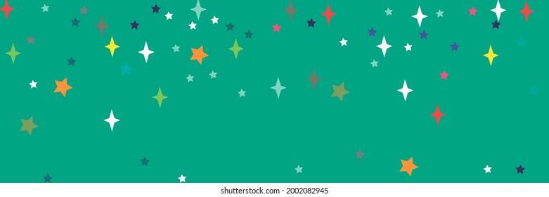 Sea Bright Indigo Chaotic Vibrant Stars Print Stars Pattern. Pink Azure Vivid Turquoise Orange Lavender Blue Violet Sky Wallpaper. Colorful Green Red Pastel White Yellow Multicolor Background.