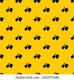 Sea buckthorn branch pattern seamless vector repeat geometric yellow for any design