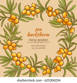 sea buckthorn vector frame