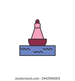 sea buoy vector type icon
