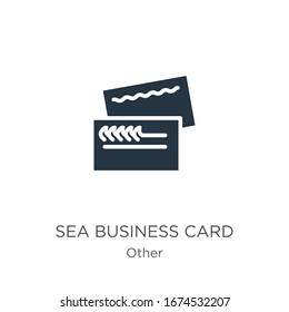 Sea business card icon vector. Trendy flat sea business card icon from other collection isolated on white background. Vector illustration can be used for web and mobile graphic design, logo, eps10