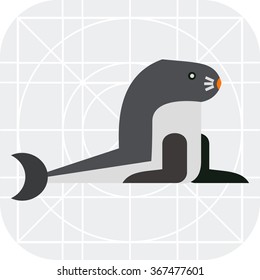Sea calf icon