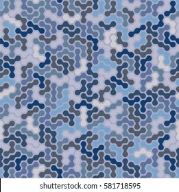 Sea camouflage. Vector illustration. The pattern used by the army to dye clothing and weapons and equipment. Design element.